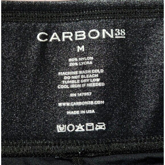 CARBON38 Black Takara Shine Leggings 7/8 Length High Waisted Sz Medium - Picture 3 of 10